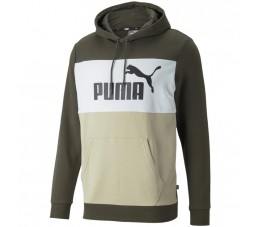 Bluza męska Puma Colorblock Hoodie TR szaro-biało-beżowa 848772 64