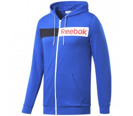 Bluza męska Reebok Logo FZ H niebieska FK6117